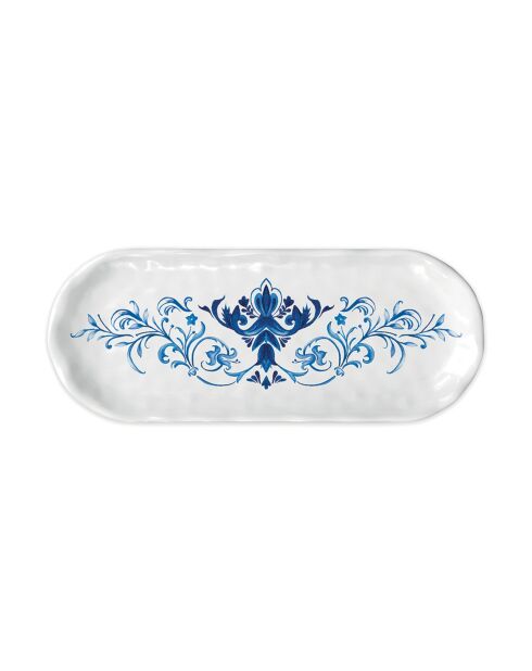 Plat long en mélamine indigo seas multicolore - 16 x 40 cm