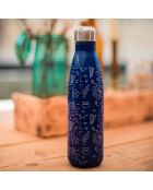 Bottiglia isolante Love blu/bianca - 500ml