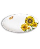 Plat ovale en mélamine sunflower multicolore - 25,5 x 48 cm