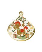 Decorazione natalizia da appendere bellissima notte di Natale (cavallo) multicolore - 10 cm