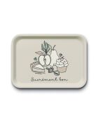 Plateau rectangulaire kraft L Sucrément bon naturel - 30 x 40 cm
