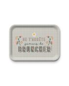Plateau rectangulaire kraft L Bruncher gris - 30 x 40 cm