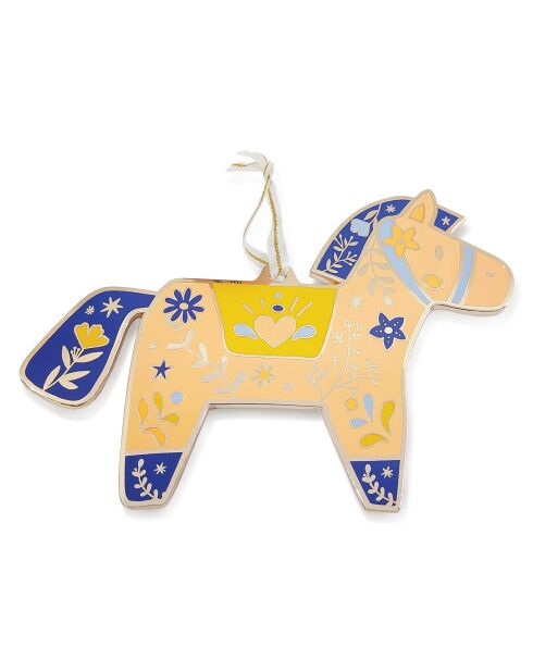 Décoration de Noël à suspendre Scandy winter (cheval) multicolore - 10 cm