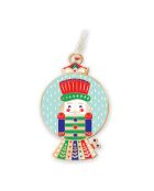 Décoration de Noël à suspendre Noël Gourmand nutcracker boule multicolore - 10 cm
