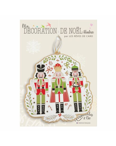 Décoration de Noël à suspendre Magie Noël (nutcracker blanc) multicolore - D.10 cm