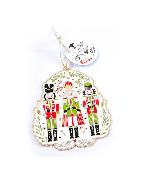 Décoration de Noël à suspendre Magie Noël (nutcracker blanc) multicolore - D.10 cm