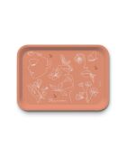 Plateau rectangulaire kraft L Fleurever marron - 30 x 40 cm