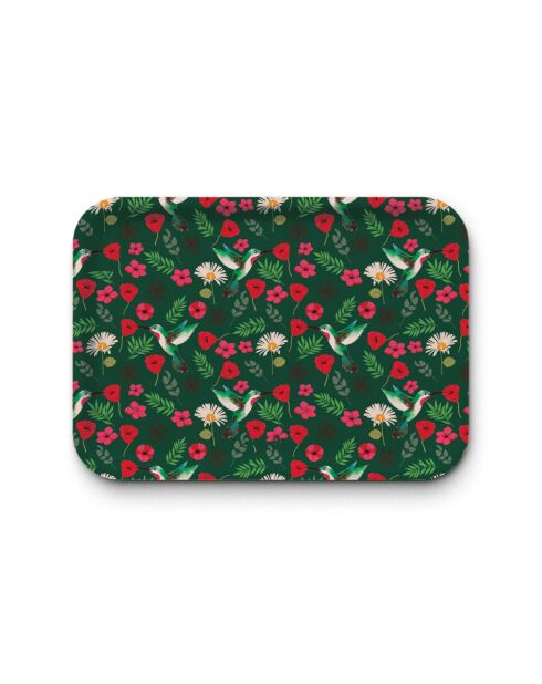 Plateau rectangulaire kraft L Colibri multicolore - 30 x 40 cm