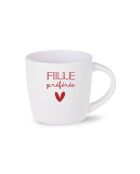 Tasse déjeuner céramique La famille c'est tout (fille) blanche - 350ml