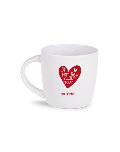 Tasse déjeuner céramique La famille c'est tout (fille) blanche - 350ml