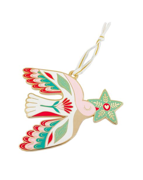 Décoration de Noël à suspendre Maison bonbon (hirondelle) multicolore - D.10 cm