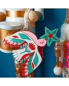 Décoration de Noël à suspendre Maison bonbon (hirondelle) multicolore - D.10 cm