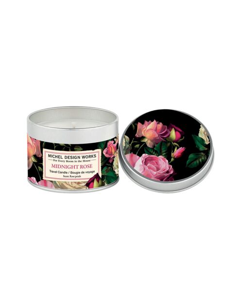 Bougie parfumée en boîte métal Midnight Rose multicolore - 155g