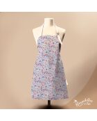 Tablier en coton biologique liberty romance violet