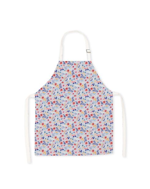 Tablier en coton biologique liberty romance violet