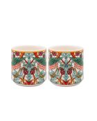 Set de 2 coquetiers en porcelaine William Morris (Strawberry Thief) multicolore - 5x7cm