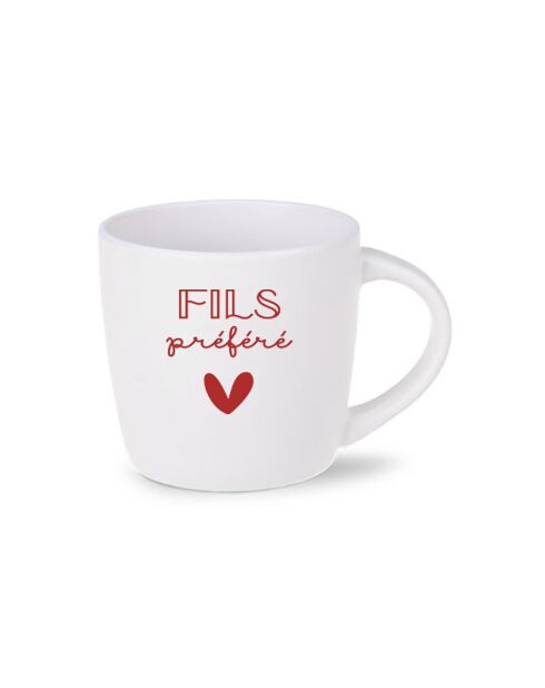 Tasse déjeuner céramique La famille c'est tout (fils) blanche - 350ml