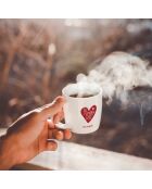 Tasse déjeuner céramique La famille c'est tout (fils) blanche - 350ml