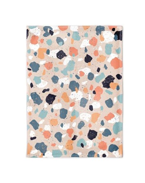Torchon en coton biologique Terrazzo Chic Mic multicolore - 50x70 cm