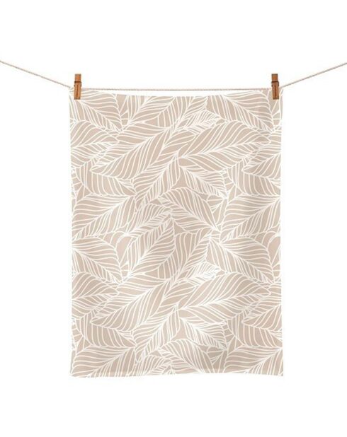 Torchon en coton biologique Desert Leaves Chic Mic multicolore - 50x70 cm