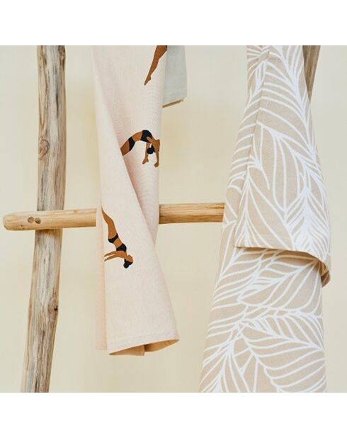 Paño de cocina Desert Leaves Chic Mic de algodón orgánico multicolor, 50 x 70 cm