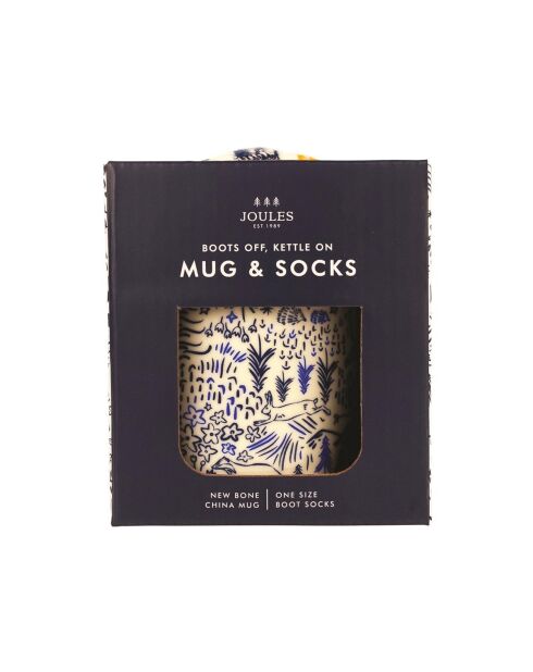 Coffret mug en céramic et chaussette joules (Male) multicolore - 16,5 x 22 x 3,5 cm