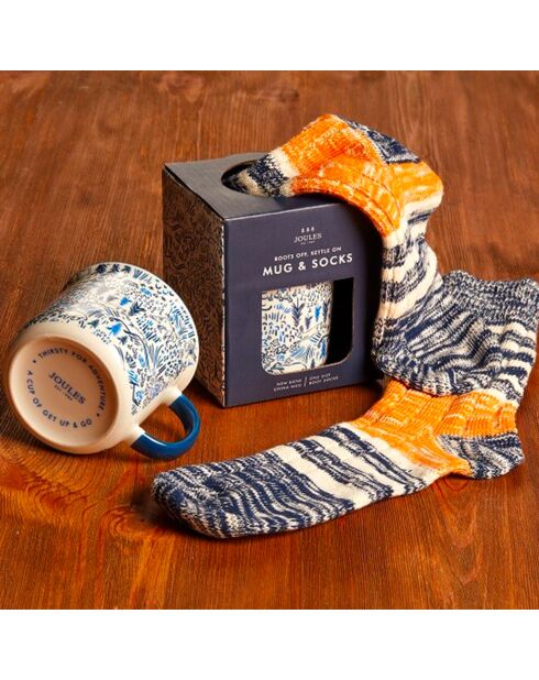 Coffret mug en céramic et chaussette joules (Male) multicolore - 16,5 x 22 x 3,5 cm