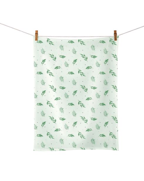 Strofinaccio da tè in cotone biologico multicolore Elegant Leaves Chic Mic - 50x70 cm