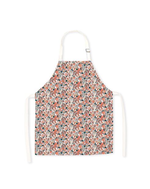 Tablier en coton biologique liberty brush multicolore