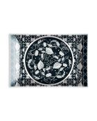 Coupelle rectangulaire en verre Bouquet noire - 11 x 16 cm