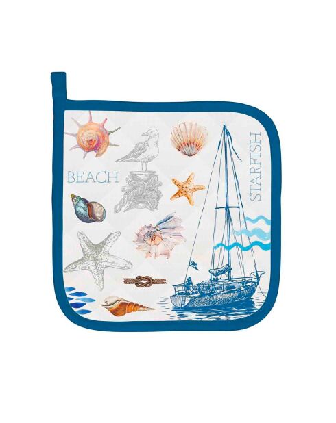 Manique en coton The Shore multicolore - 23 x 23 cm