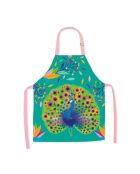 Grembiule in cotone biologico pidou pavone multicolore