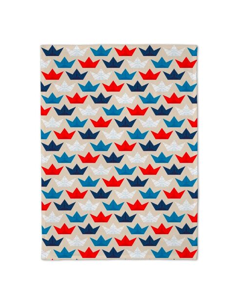 Paper Boats Chic Mic - Strofinaccio in cotone biologico multicolore, 50 x 70 cm
