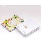 Scatola rettangolare in metallo Vacances retro (combi) multicolore - 2,2 x 8,5 x 11,5 cm