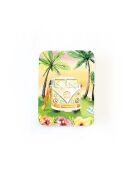 Scatola rettangolare in metallo Vacances retro (combi) multicolore - 2,2 x 8,5 x 11,5 cm