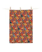 Torchon en coton biologique Fleurs des champs multicolore - 50 x 70 cm
