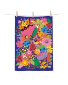 Strofinaccio in cotone biologico Forêt florale multicolor - 50 x 70 cm