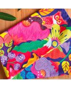 Strofinaccio in cotone biologico Forêt florale multicolor - 50 x 70 cm
