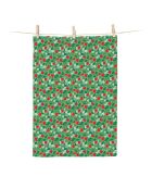 Torchon en coton biologique Jardin de cottage multicolore - 50 x 70 cm