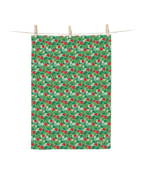 Strofinaccio multicolore in cotone biologico Cottage Garden - 50 x 70 cm