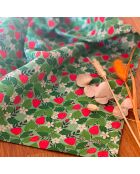 Torchon en coton biologique Jardin de cottage multicolore - 50 x 70 cm