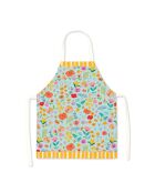 Tablier en coton biologique joli jardin multicolore