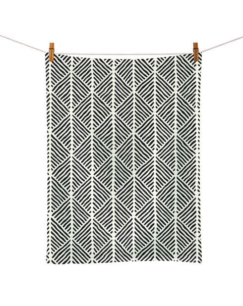 Strofinaccio in cotone biologico multicolore Chic Mic con motivo astratto - 50x70 cm