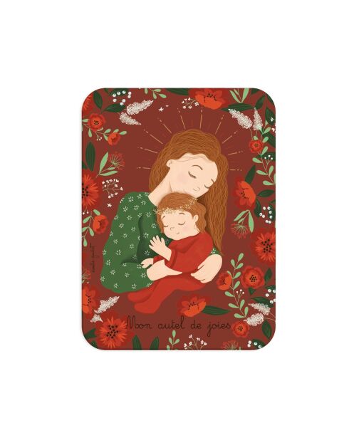 Boîte rectangulaire en métal Douce nuit (mon autel de joie) multicolore - 2,2 x 8,5 x 11,5 cm