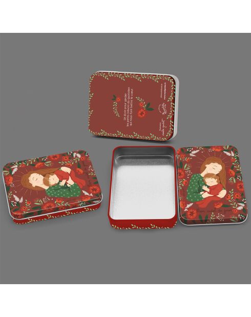 Boîte rectangulaire en métal Douce nuit (mon autel de joie) multicolore - 2,2 x 8,5 x 11,5 cm