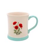 Taza Country Life de porcelana gofrada (amapola) multicolor - D.12 cm