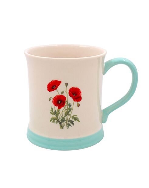 Mug embossé en porcelaine Country life (Poppy) multicolore - D.12 cm