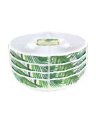 Set de 4 bols céréales en mélamine Palm Breeze vert - 5.10 x 17.80 cm