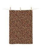 Strofinaccio in cotone biologico leopardato multicolore - 50 x 70 cm