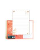 Papel con membrete, 20 hojas y 10 sobres Fleurever multicolores, 21 x 29,7 cm